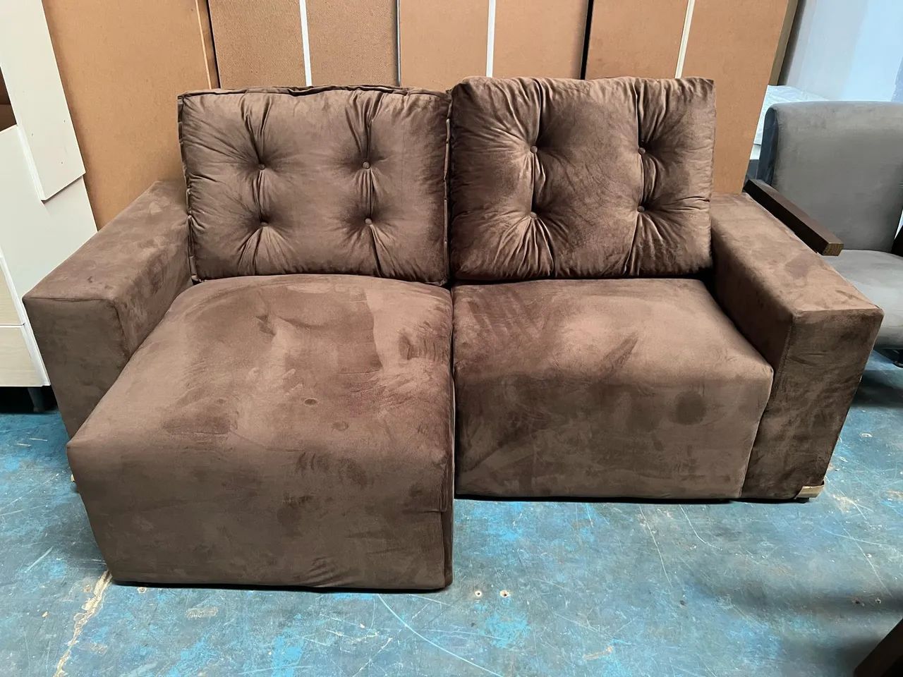 NOVOS Sofás modernos e confortáveis SOLICITE CATÁLOGO DE MODELOS E CORES Suede Premium - Foto 5