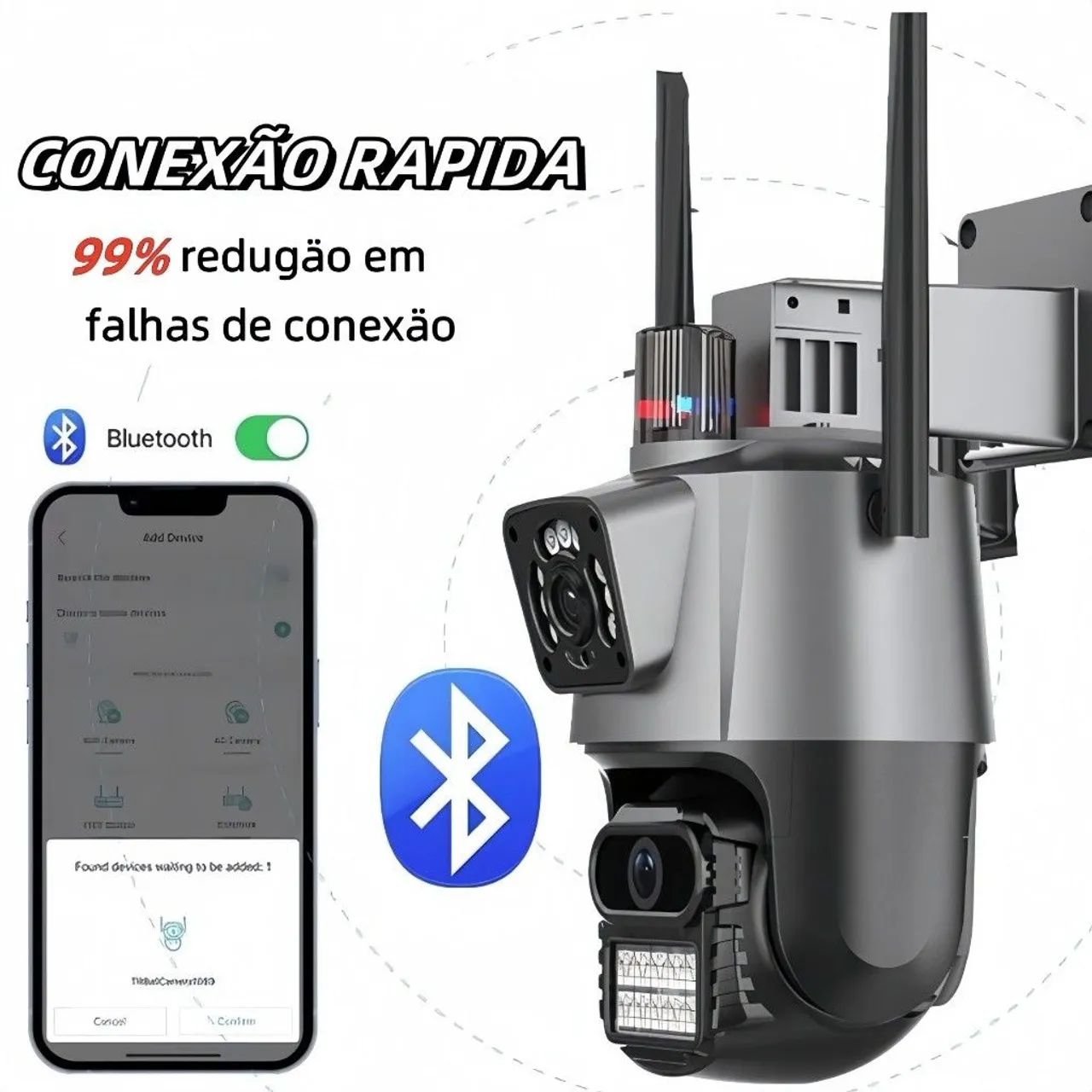 Câmera de Segurança IP 8MP Wi-Fi Visão Noturna - Foto 2