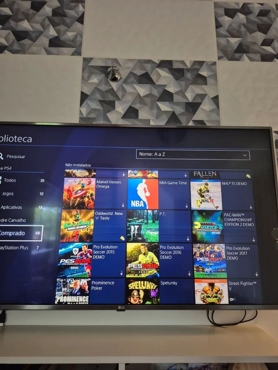 PS4 COM JOGOS SÓ PEGAR E JOGAR CONTROLE CABO HDMI E CABO DE FORÇA ORIGINAL BARATO BIGUAÇU  - Foto 5
