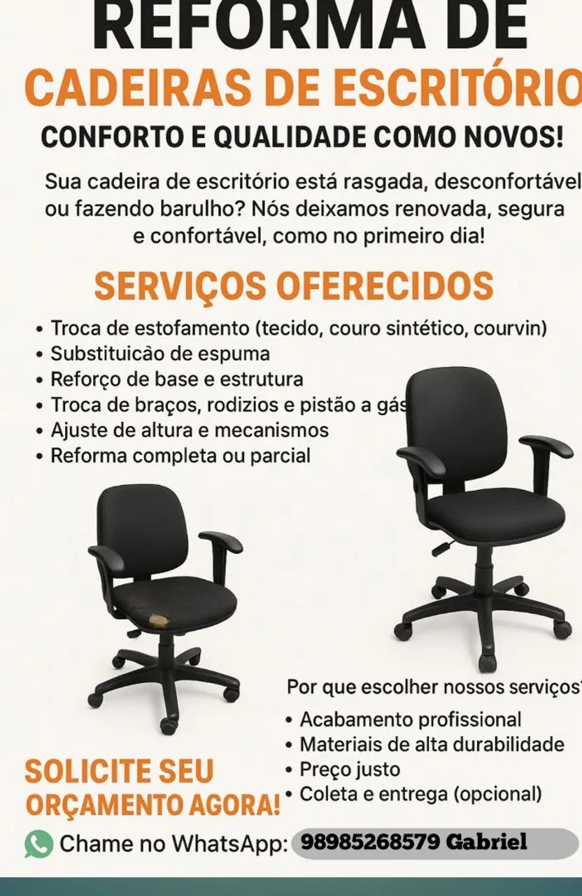 REFORMA DE CADEIRAS:: ESCRITÓRIO 