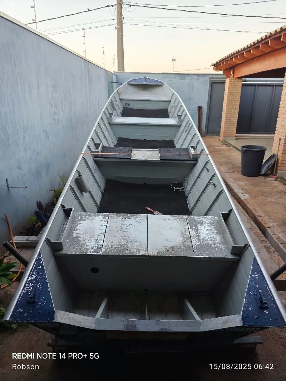 Barco completo carretinha e motor - Foto 2