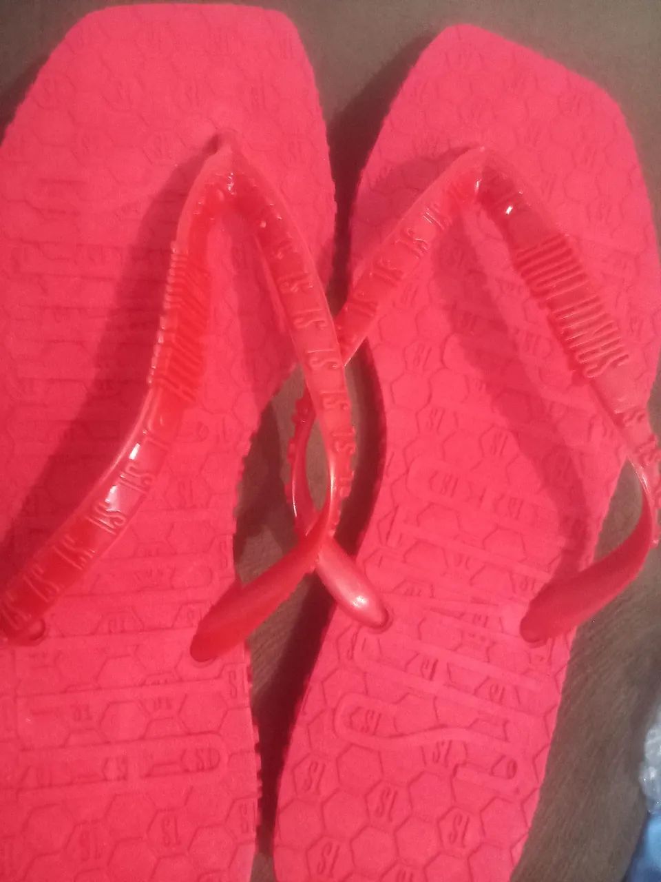 Chinelo de dedo vermelho Santa Lolla 