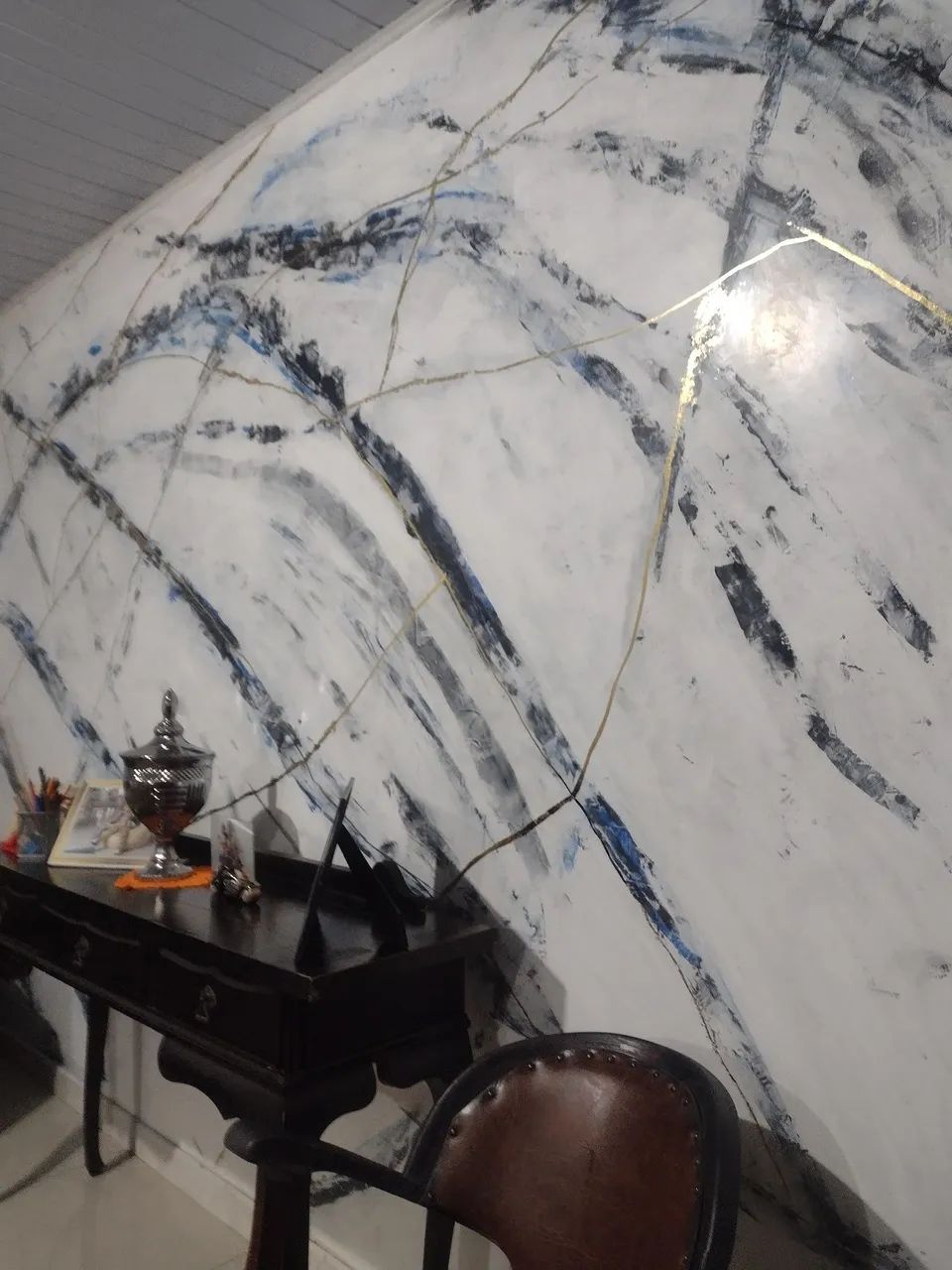 Pinturas grafiato efeitos mármore e granito textura  - Foto 2
