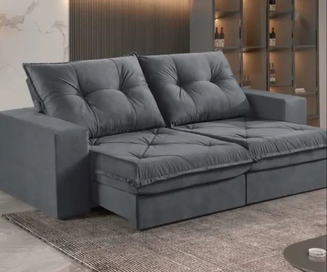 Sofá Prime 2,50m Retrátil/Reclinável Molas Ensacadas D28  - Foto 2
