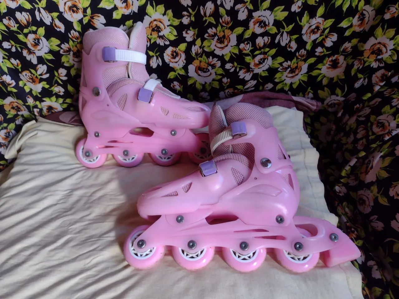 Patins Roller Rosa - Tamanho Ajustável