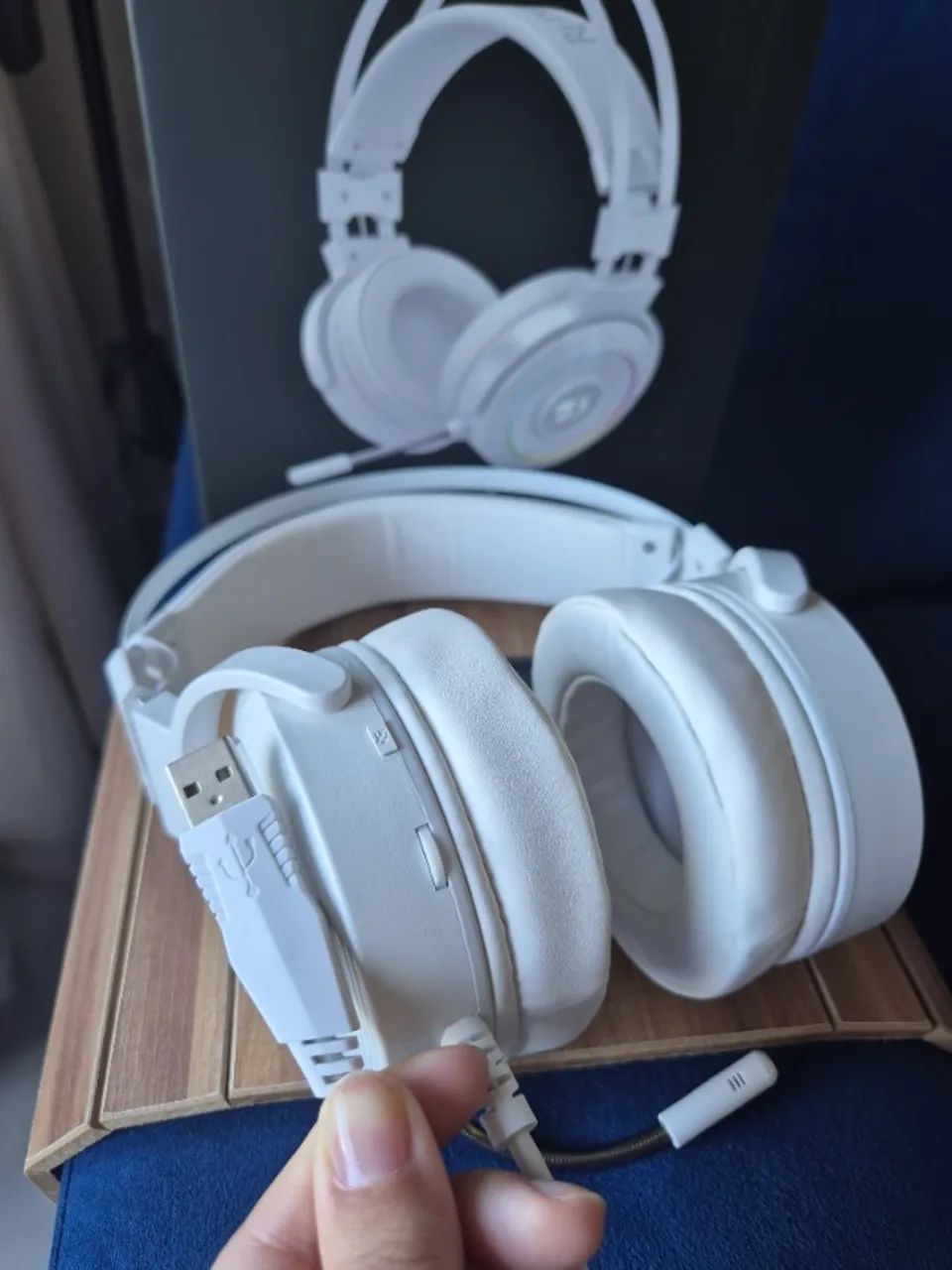 Fone Headset Gamer Redragon Lamia 2 USB Branco - Foto 5