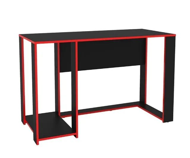 Mesa Gamer Singapura Politorno Preto/Vermelho (FAZEMOS ENTREGA EM ATÉ 24) - Foto 2