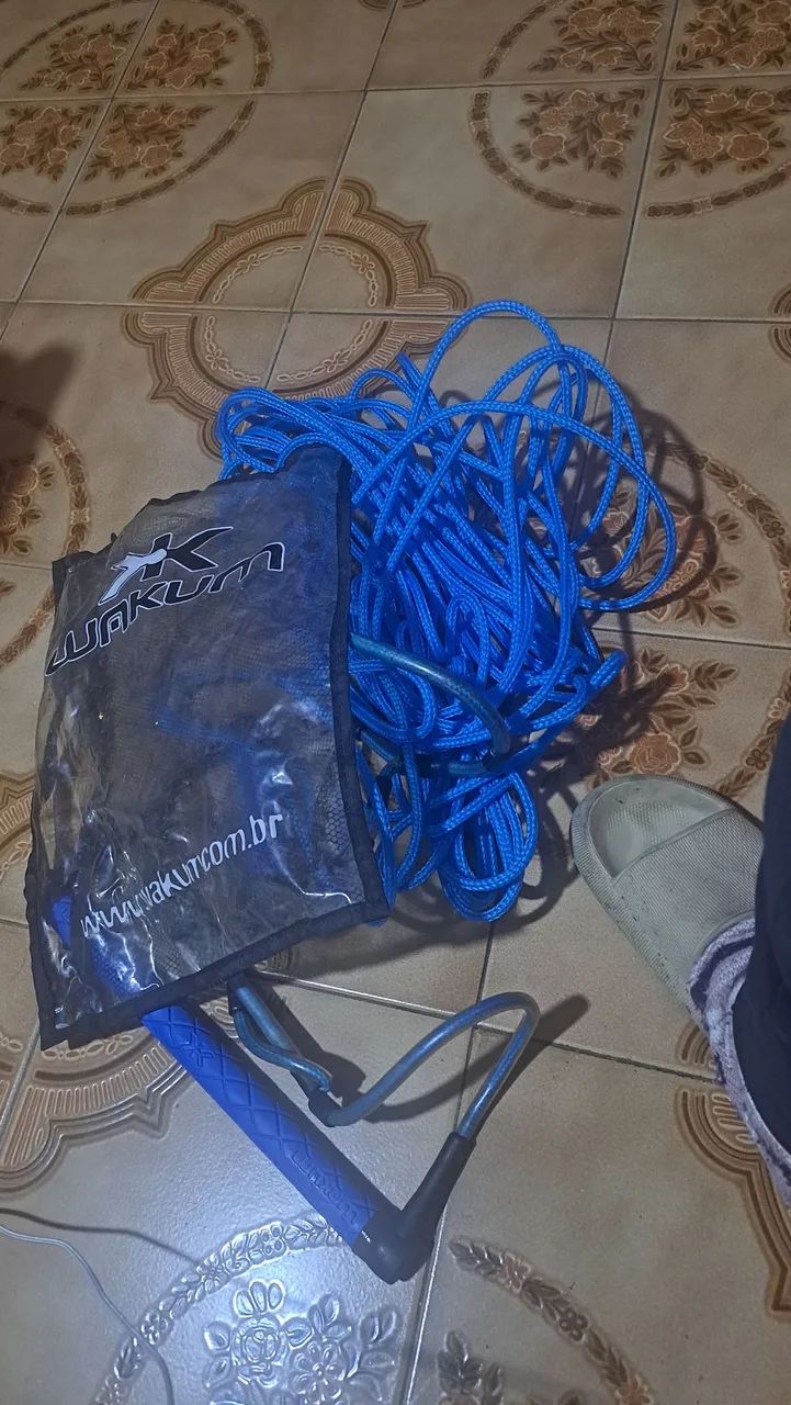 Kit Manete e corda de prancha para esquiar na agua - Foto 4