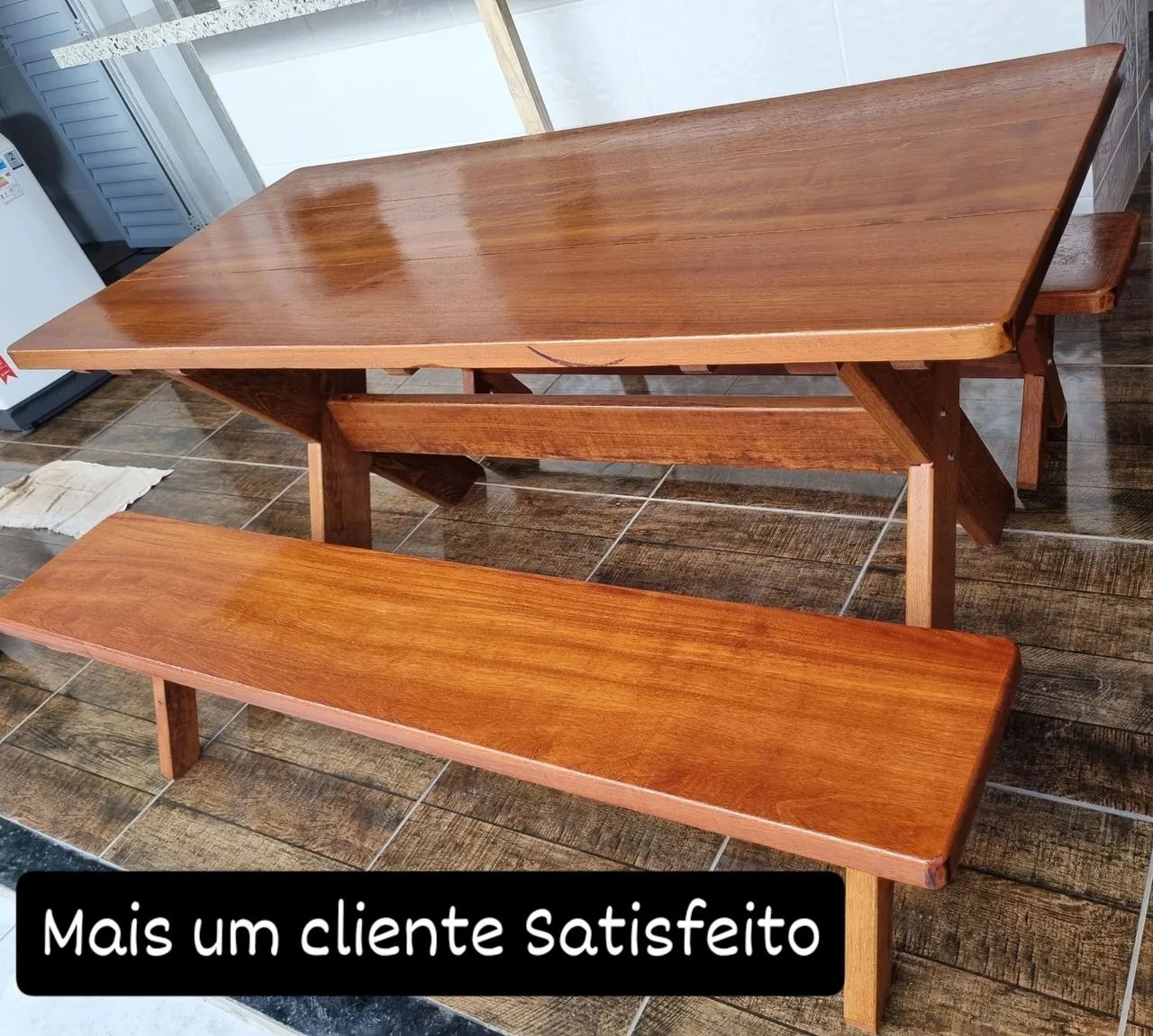 Mesa Grossa Pesada Madeira Maciça 12 x R$ 237,00
