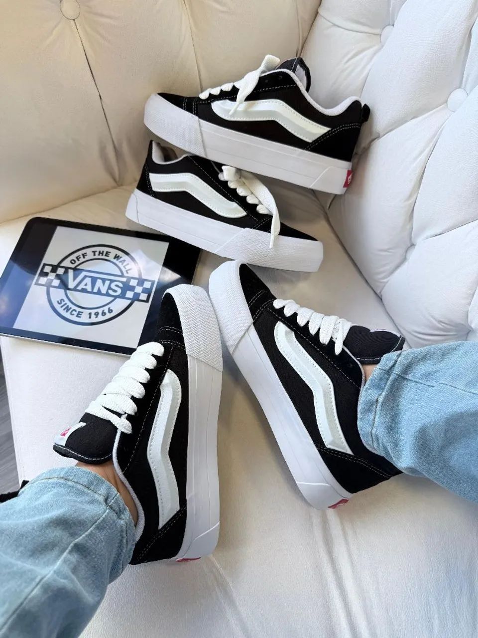 Feminino Plataforma Tenis Vans Skool Feminino Tênis Vans Knu