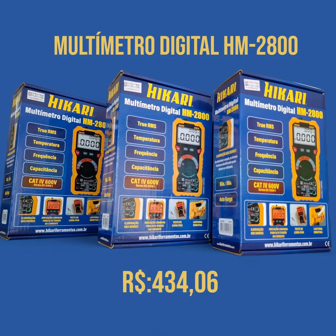 Multímetro Digital HM-2800 Hikari