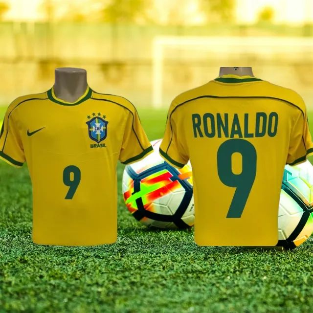 Camiseta Seleção Brasil retrô Ronaldo