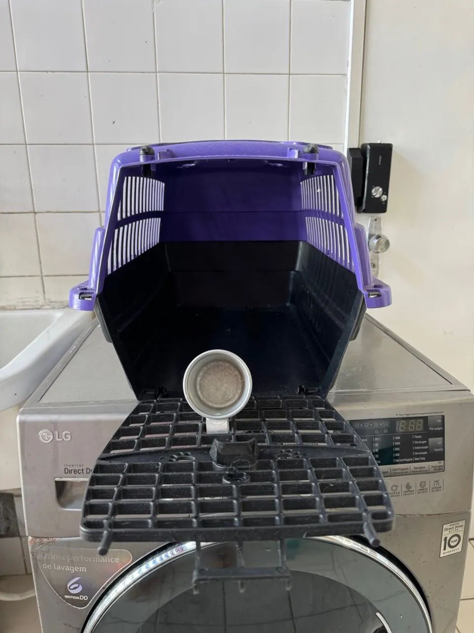 Par de caixas de transporte para pets - semi-novas - rosa e lilás - Foto 4