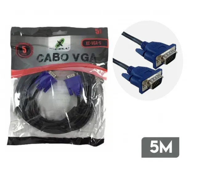 Cabo Vga 5 Metros C/filtro X-cell