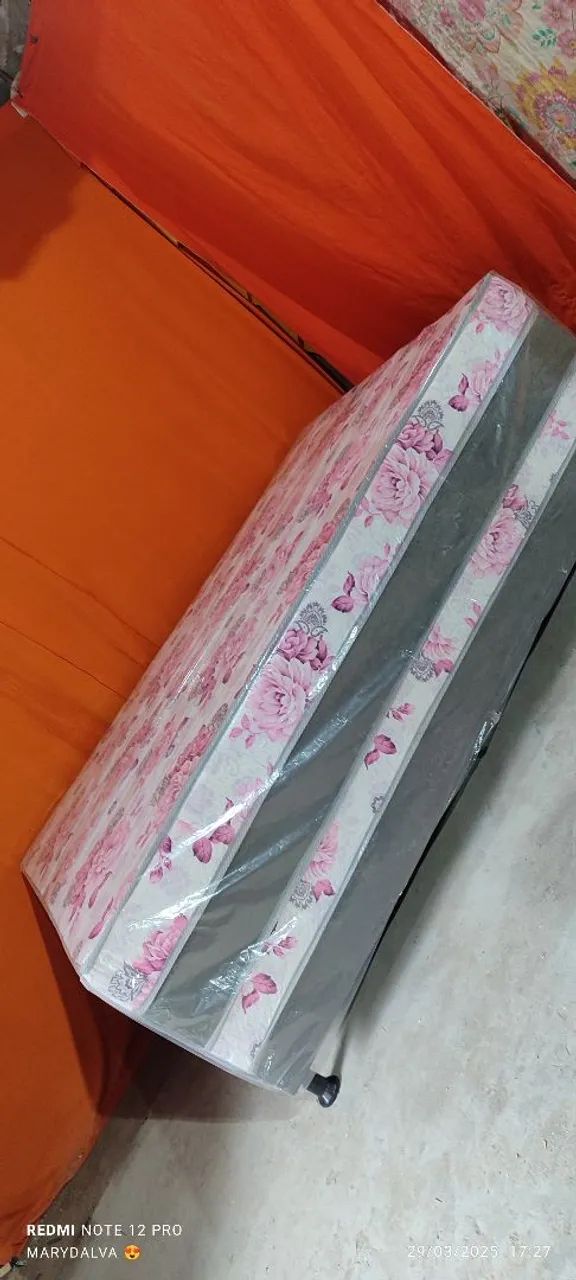 Cama Box Casal mola ensacada - Floral