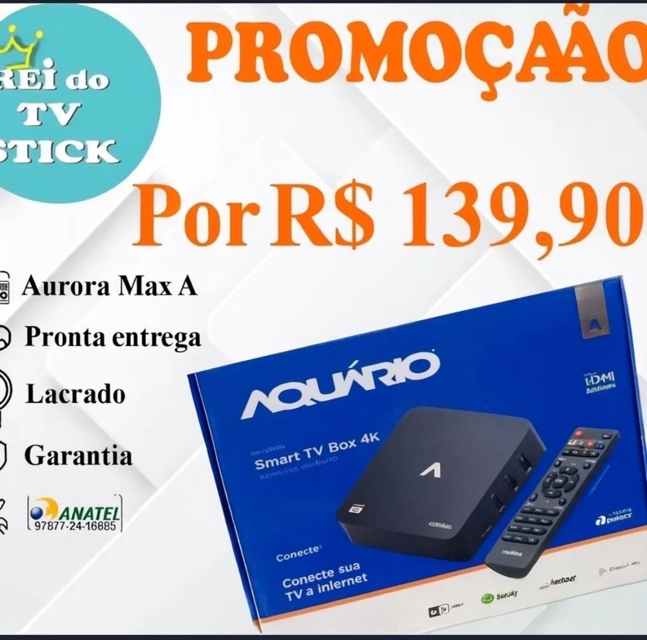 Smart tv box aquário transforme sua tv em smart  já ativada 