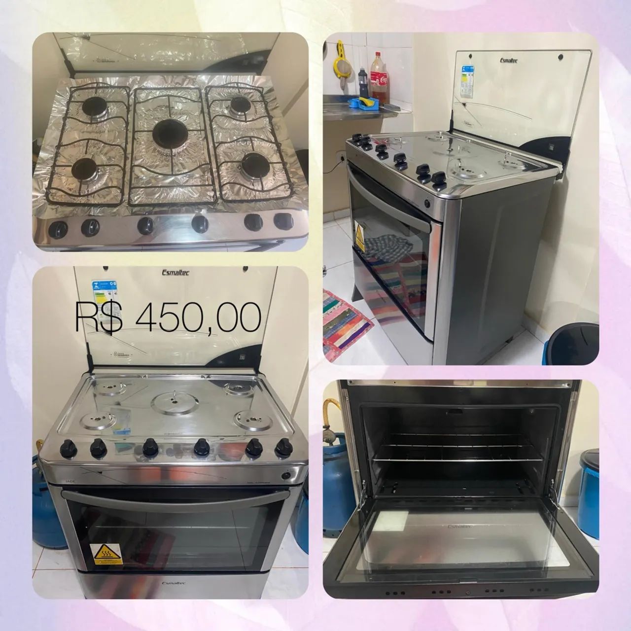 Fogão 5 Bocas Esmaltec 