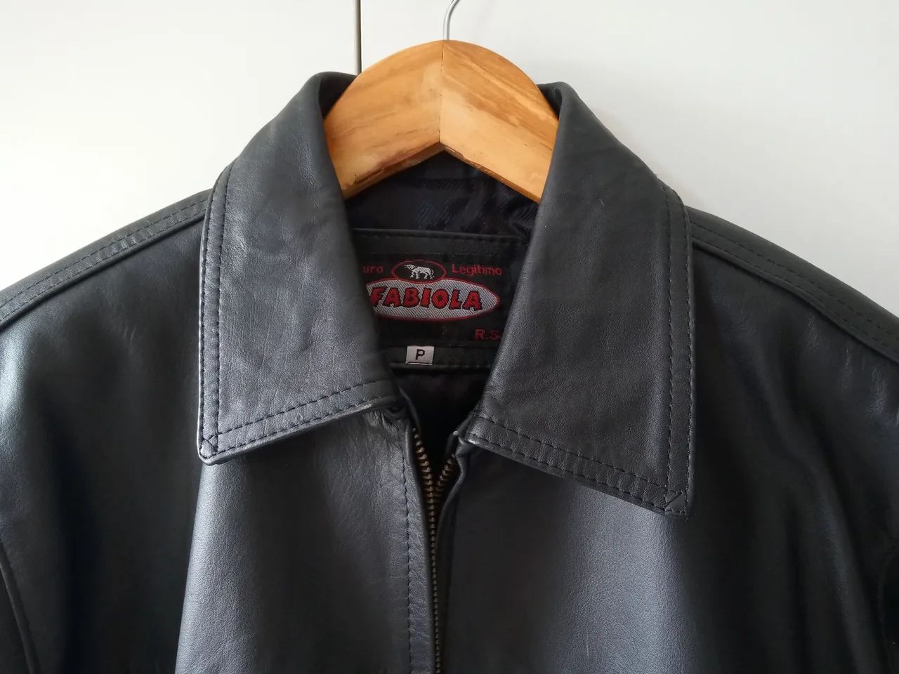 Jaqueta de Couro Masculina Preta - Foto 5