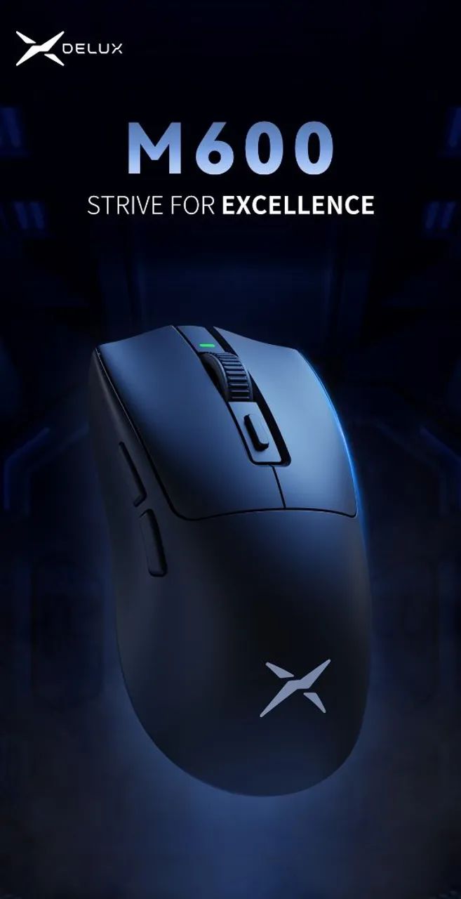  Delux M600 Série Mouse para jogos sem fio 52g Leve 2.4G Conexão de modo duplo 26000DPI  - Foto 3