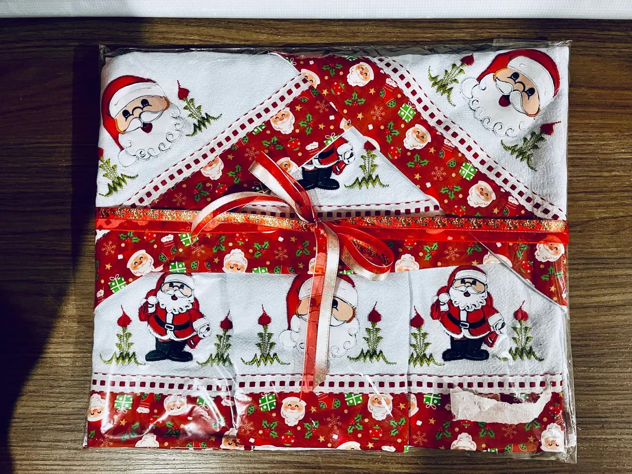 ? Kit 7 Panos Natalinos Bordados ? LINDOS, DURÁVEIS e NÃO MANCHAM!