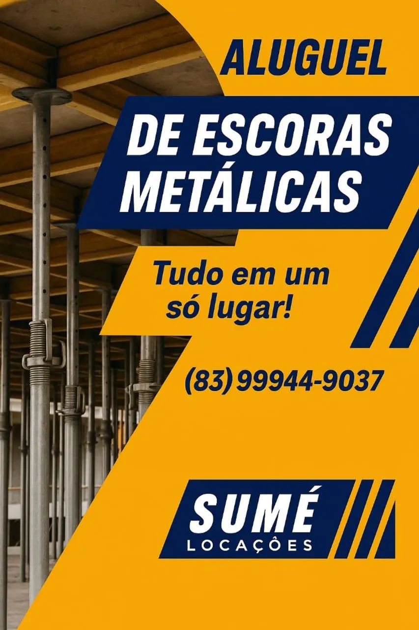 Aluguel de escoras metálicas 