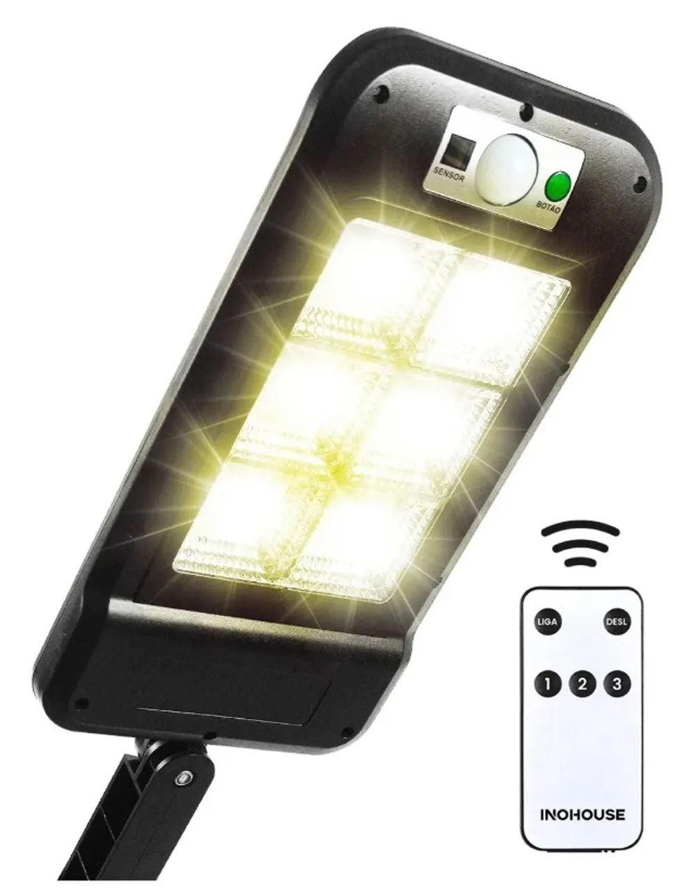 Holofote Solar Refletor 200w Branco Quente (4 unidades)