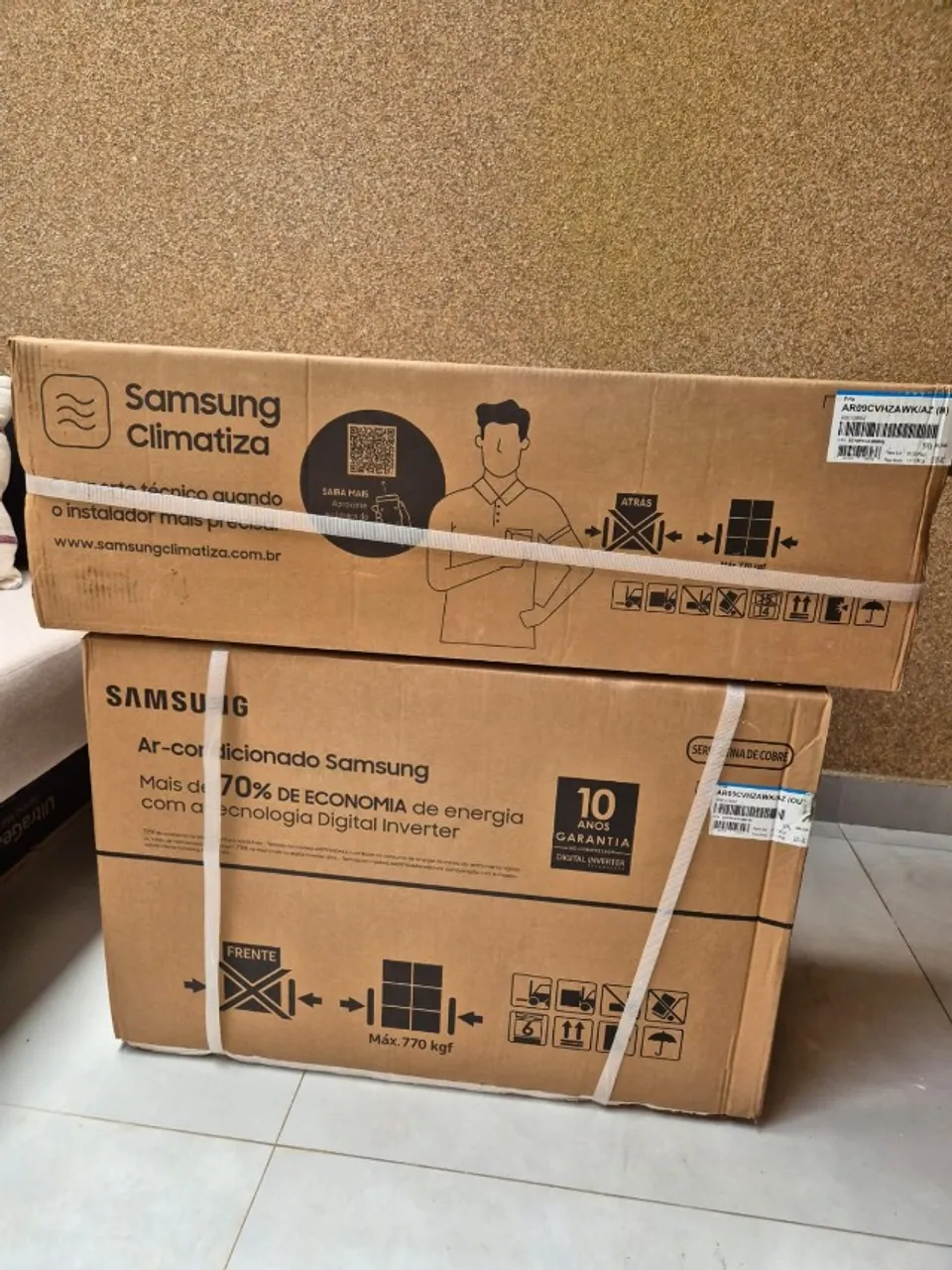 Ar Condicionado Novo e Lacrado 18000 BTus Samsung, Modelo Sem Vento Windfree