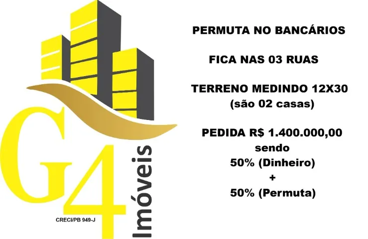 Área para permutar nos Bancários nas 03 Ruas, com 720m2 e ótima localização.