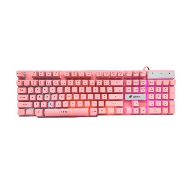 Teclado Mecânico Gamer Force Pink TC201 - Oex  cod: 2266