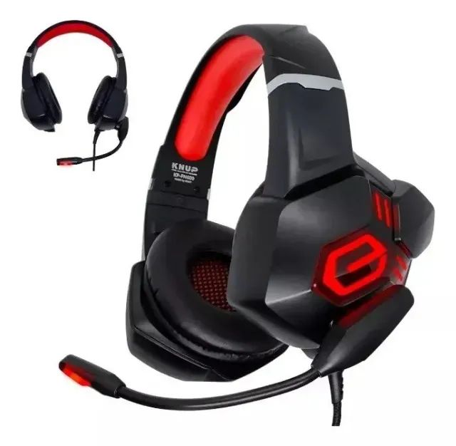 Headset Gamer Knup KPFN600 - Com Fio, LED, Microfone, Compatível com PC, PS4 e Xbox One  - Foto 3