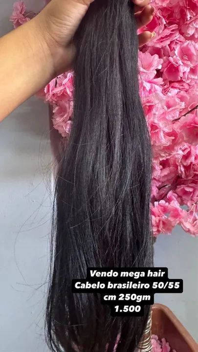 Cabelo humano virgem brasileiro 50/55cm 250g
