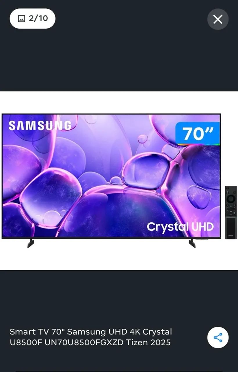 VENDO TV 70 POLEGADAS SAMSUNG. ZERADA! 3.500,00. - Foto 2
