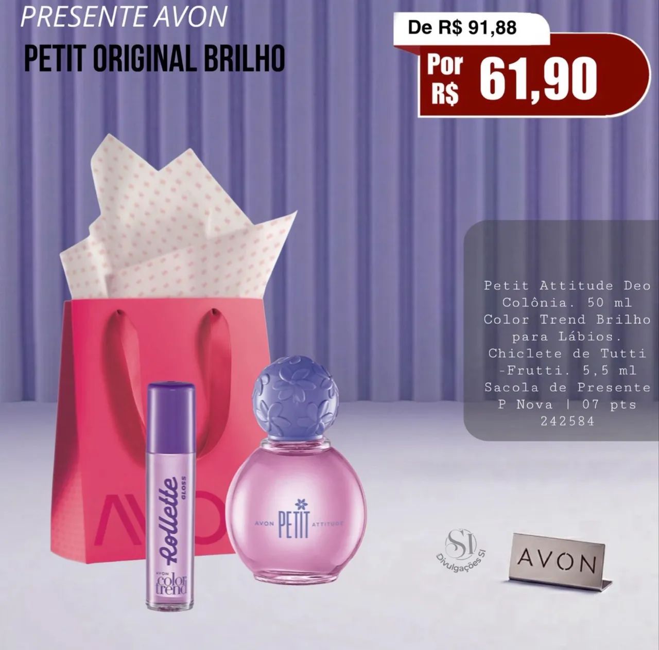 KIT Presente Pétit Avon (Escolha sua Fragrância)