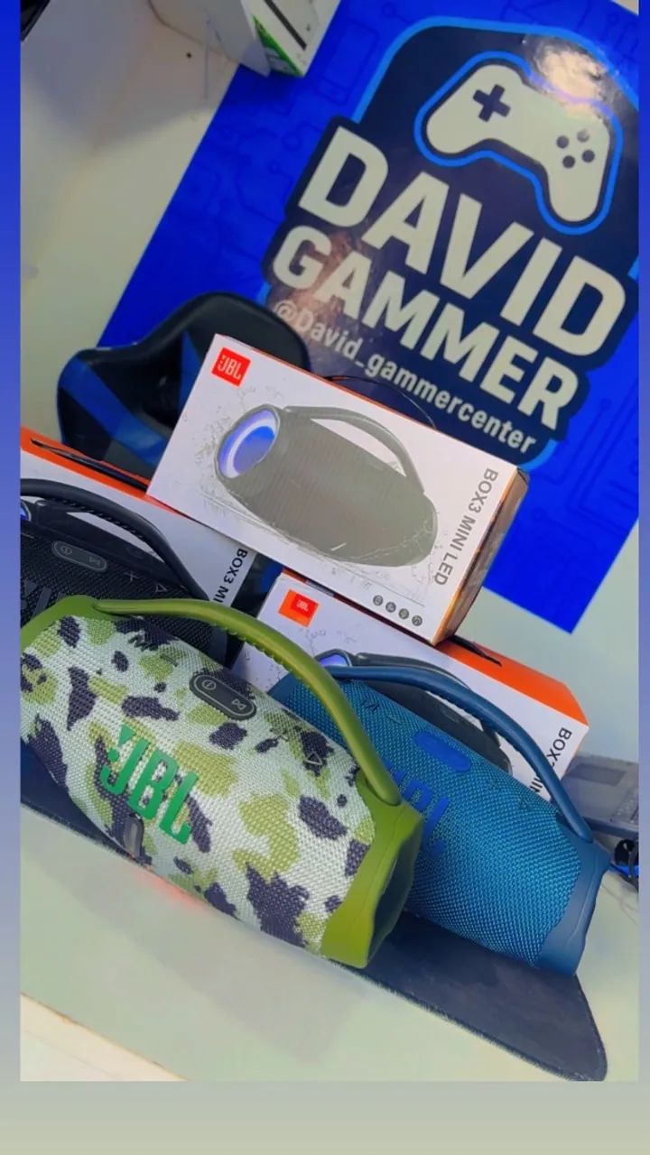 JBL NOVA COM ALÇA, potente e NOVA. JBL sem uso, nova.