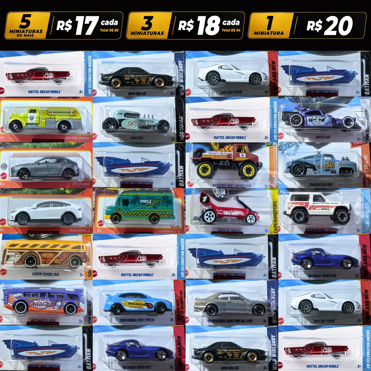 R$ 17,00 cada Hot Wheels e Matchbox  - Foto 2