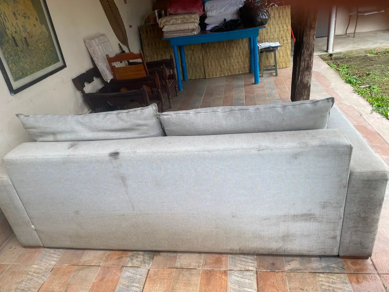 ? Sofá Retrátil 2/3 Lugares Cinza<br> - Foto 2