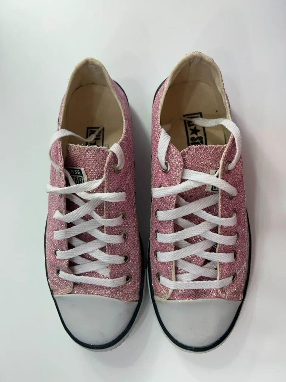 Tênis Converse Chuck Taylor All Star Rosa com Glitter Tamanho 37