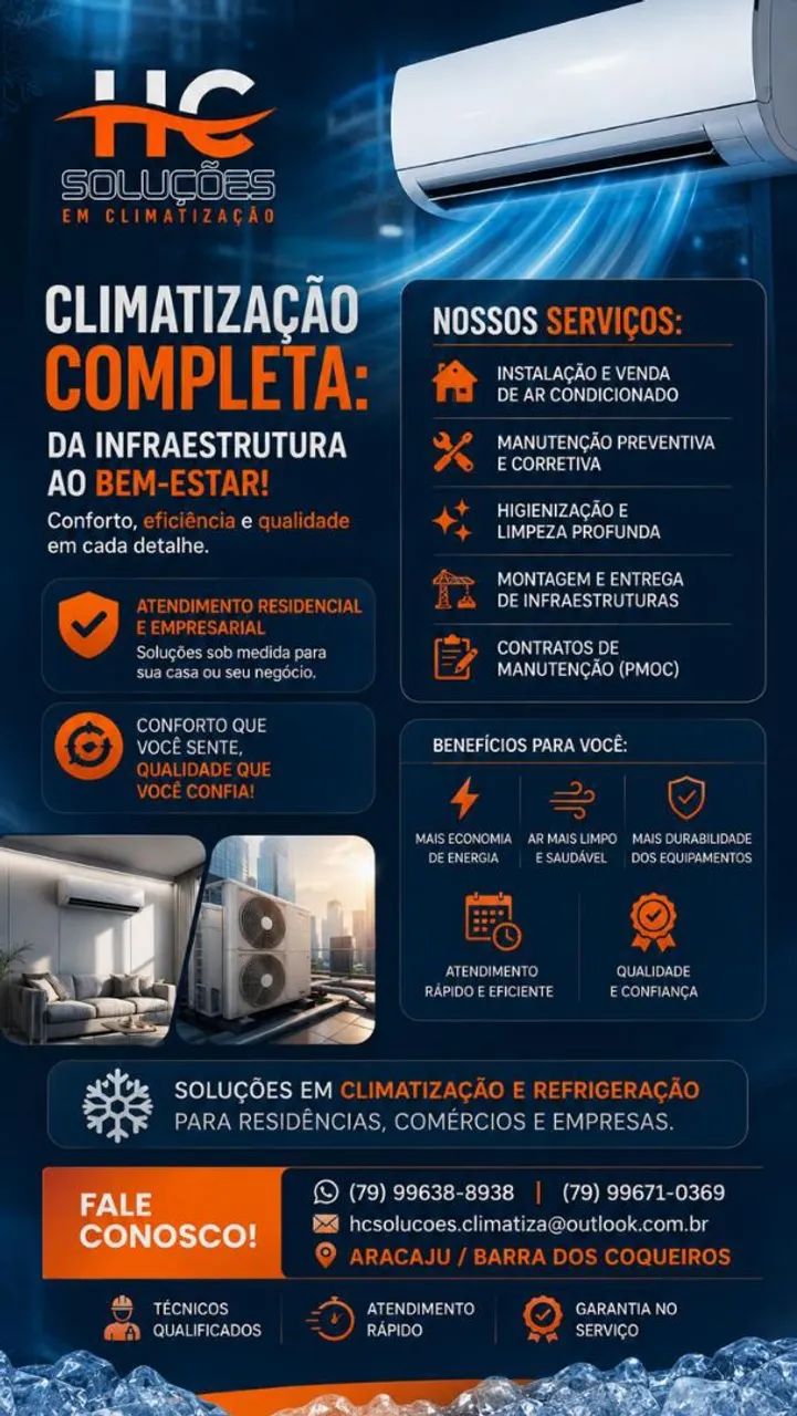 Instalação e manutenção geral em Ar-condicionado 