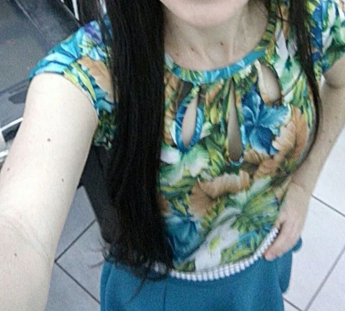 Blusa estampada seda