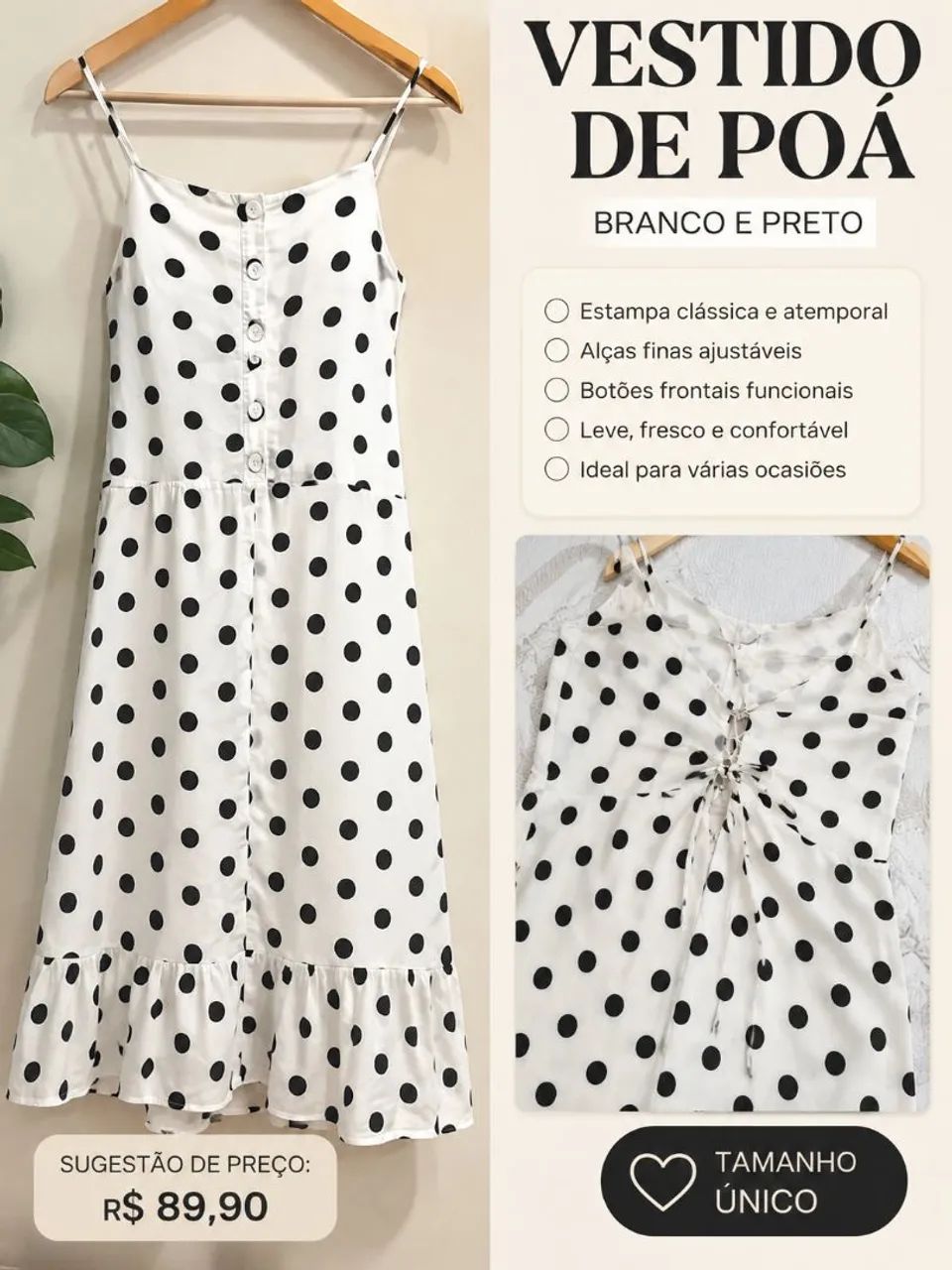 Vestido de poá 