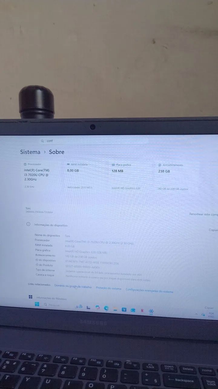 Notebook Samsung Core i3 | 8GB RAM | SSD 240GB | Windows 11 - Foto 3