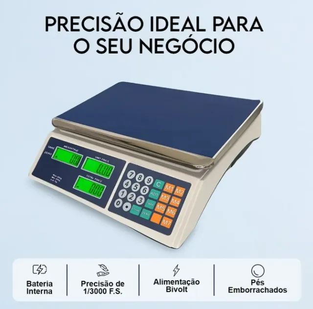 Balança Digital Comercial Até 40kg Alta Precisão Bivolt - Foto 2
