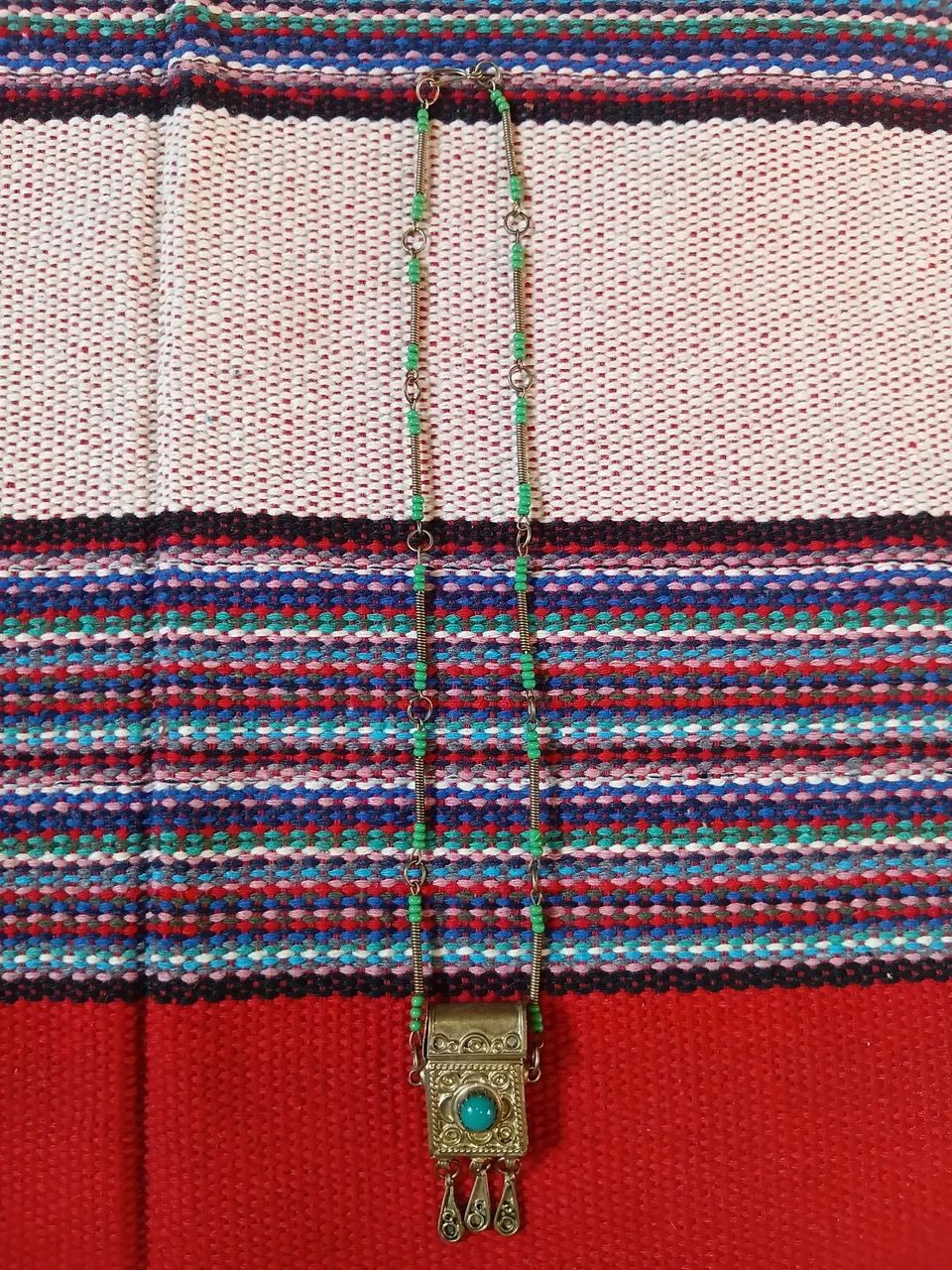 Colar artesanal de metal com pingente cor estilo berbere  - Foto 3