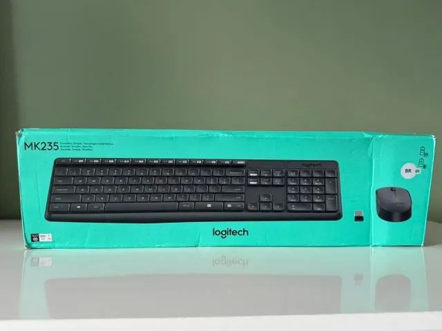 KIT TECLADO E MOUSE SEM FIO LOGITECH MK235 - Foto 2