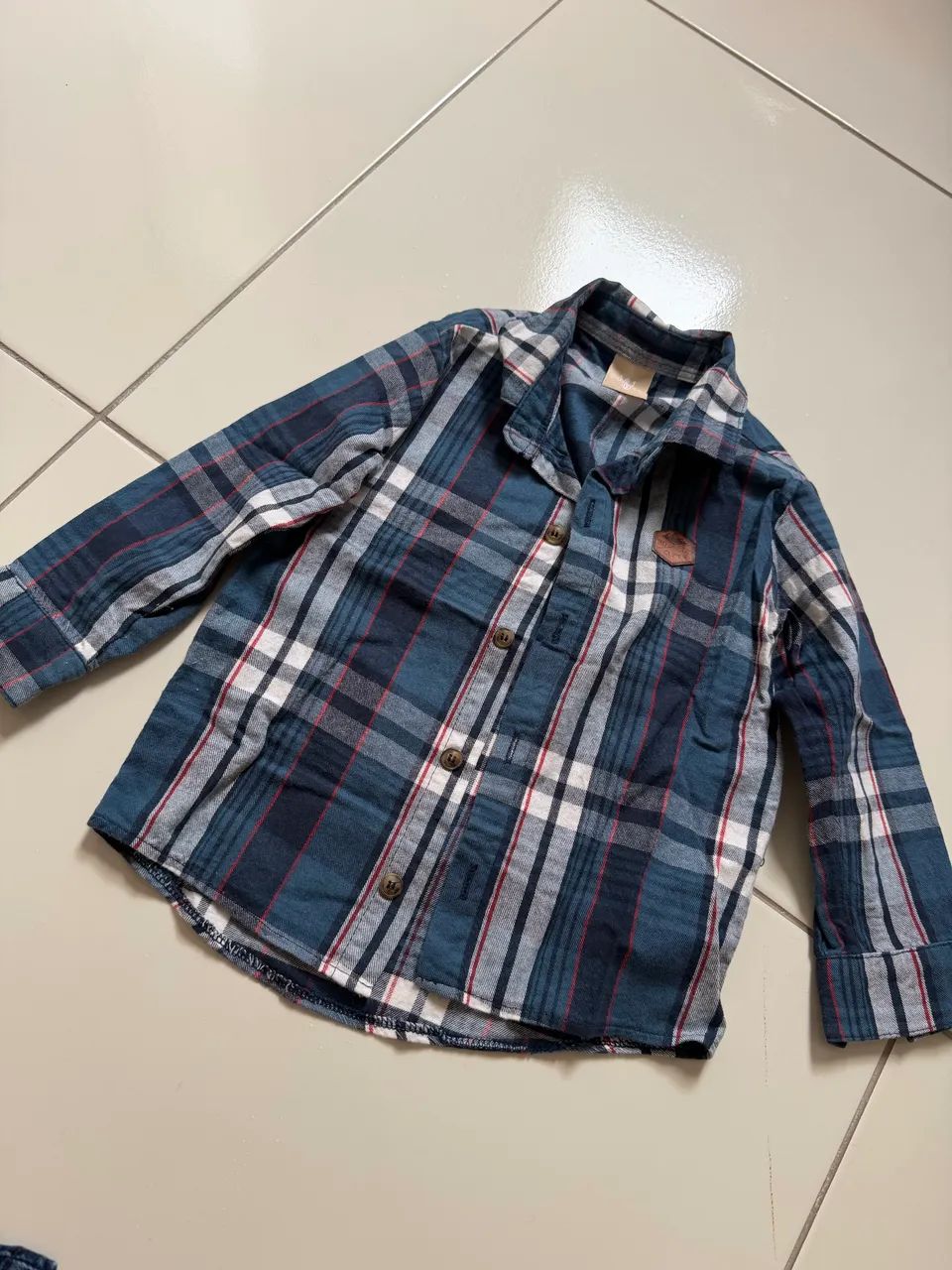 Camisa xadrez infantil 
