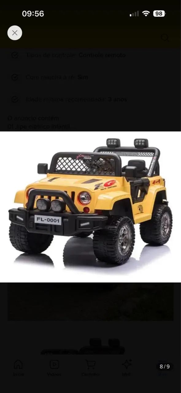 CARRO ELÉTRICO INFANTIL  - Foto 2