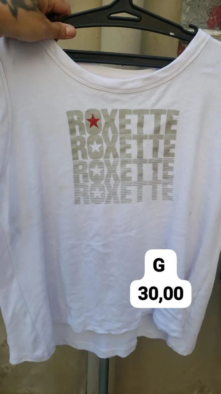 CAMISETA BRANCA "ROXETTE" - TAM. G