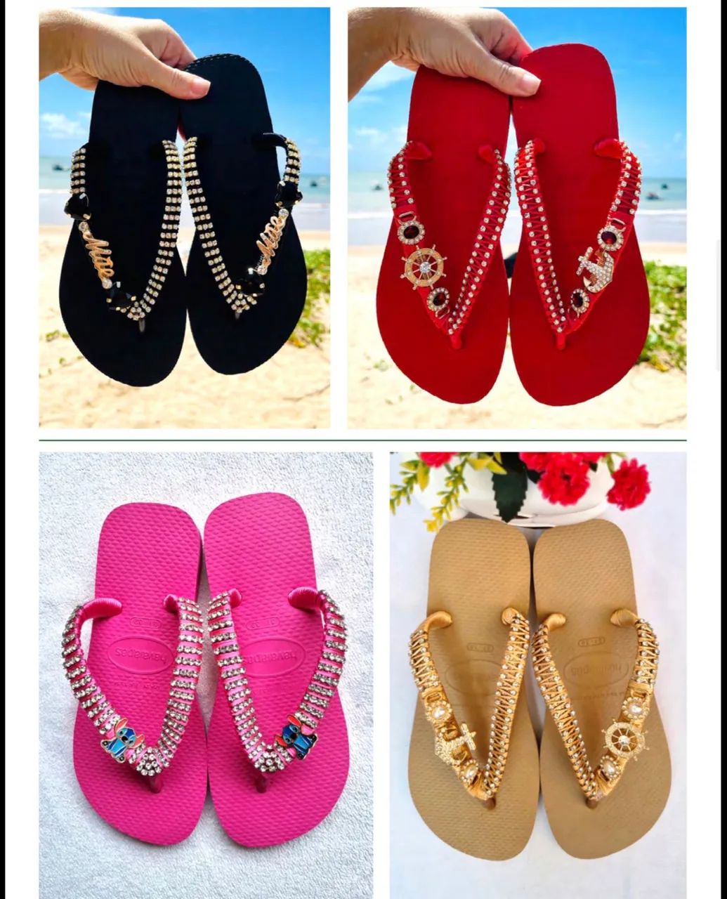 Chinelos Customizados na Havaianas Original  - Foto 5