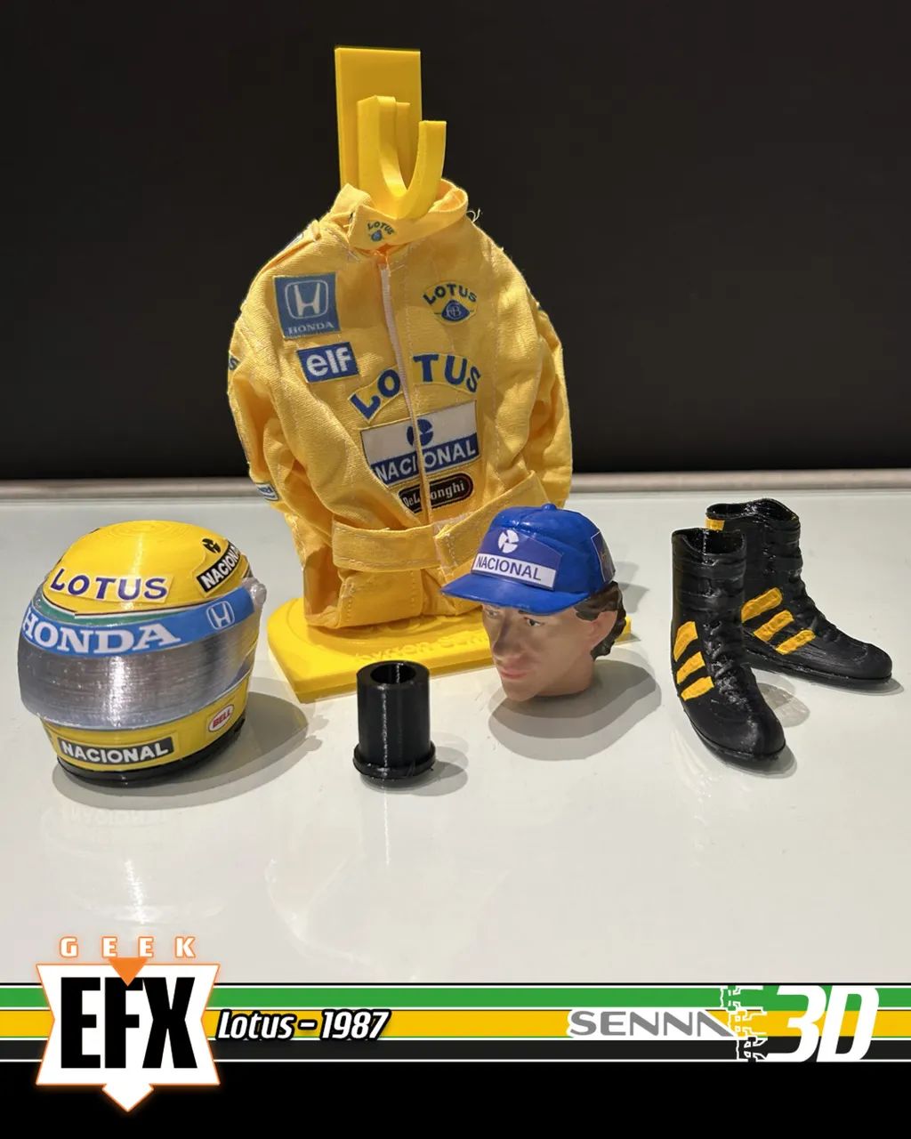 Kit Ayrton Senna 1/6 - Lótus Amarela - Foto 2
