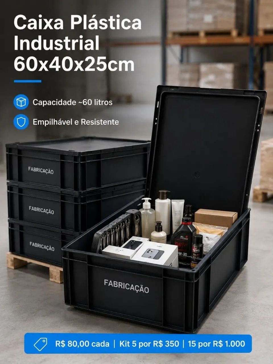 Caixa Plástica Industrial - Marfinite Mod. 1062